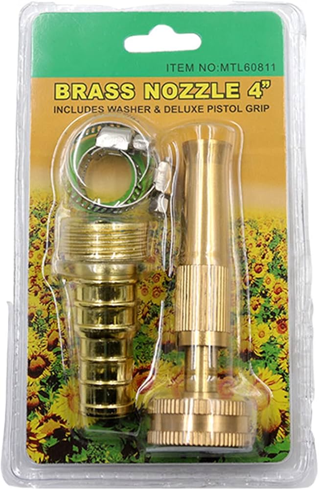 4-Inch Adjustable High-Pressure Brass Spray Nozzle