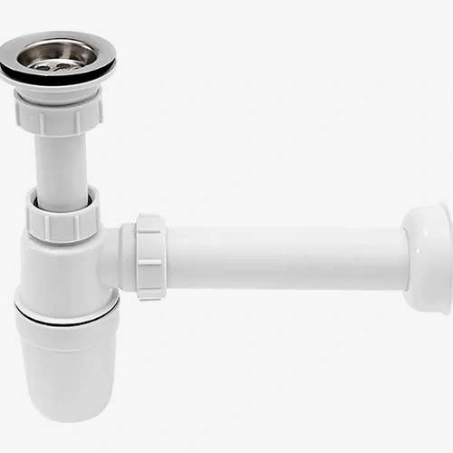 سيفون حوض مفرد (Bottle Trap) مصنوع من البلاستيك المتين لتصريف المياه