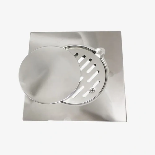 غطاء مصرف أرضي من الستانلس ستيل بغطاء قابل للإزالة وتصميم مانع للروائح