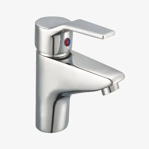 صورة لخلاط حوض SANI BRUCE BM RBMBR1L بتصميم عصري وجسم نحاسي ومقبض زنك للاستخدام في الحمامات.