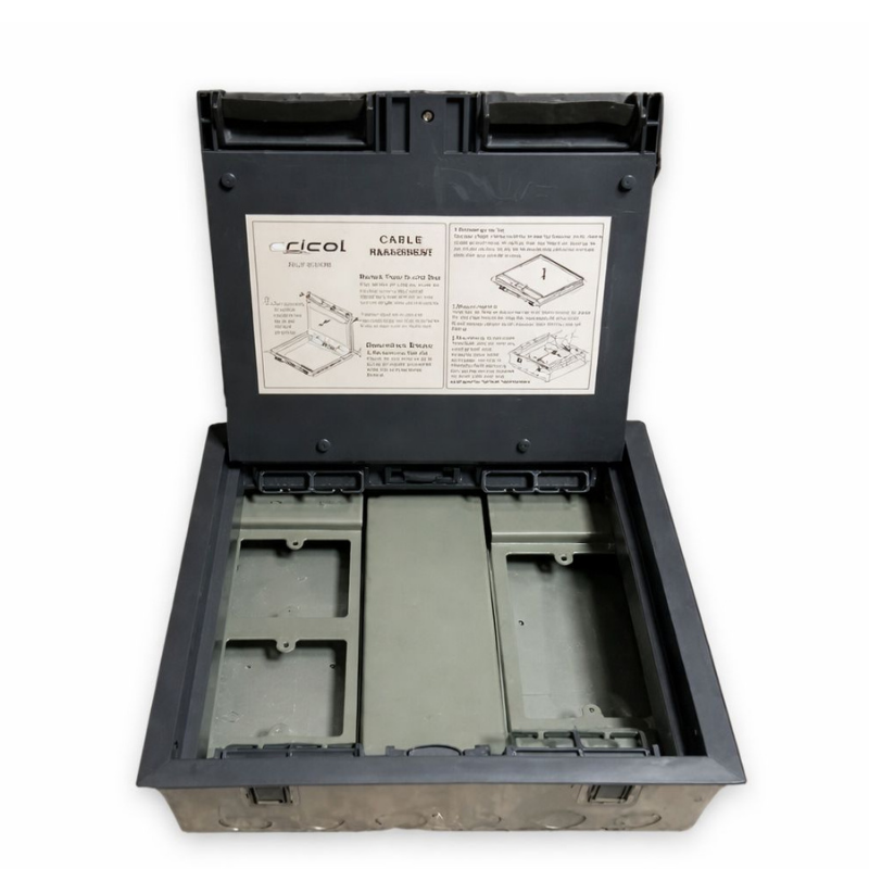 صندوق توصيل كهربائي للأرضيات المرتفعة ALFB20M لإدارة الكابلات | 280×250×80 مم