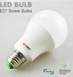 صورة لمبة ليد وينتكس بقاعدة E27 وإضاءة بيضاء دافئة موفرة للطاقة.