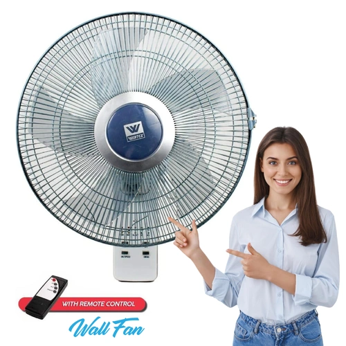 مروحة حائط 16 بوصة من وينتكس مع ريموت كنترول، 5 سرعات، وتشغيل هادئ لتجربة تبريد مريحة.