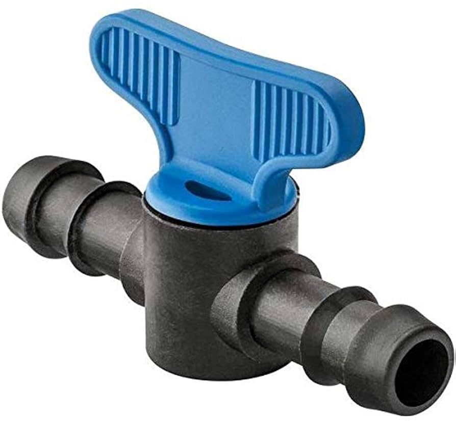 16mm Plastic Drip Irrigation Valve - Shut-Off Switch