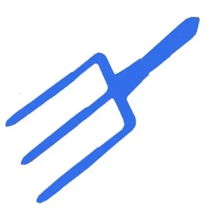 صورة لرأس شوكة حفر من الصلب شديد التحمل بأسنان قوية مخصصة لاختراق التربة الصلبة والأعمال الزراعية الشاقة.