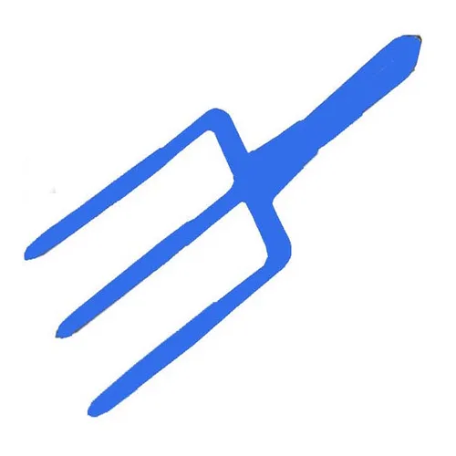 صورة لرأس شوكة حفر من الصلب شديد التحمل بأسنان قوية مخصصة لاختراق التربة الصلبة والأعمال الزراعية الشاقة.