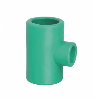 PPR Reducer TEE Fitting | Green Three-Way Socket Fusion Reducing Connector