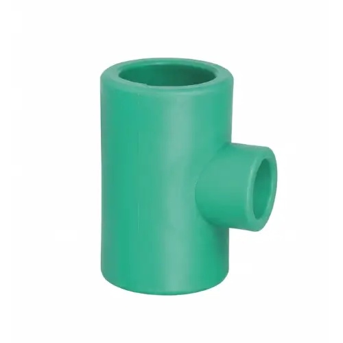 PPR Reducer TEE Fitting | Green Three-Way Socket Fusion Reducing Connector
