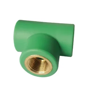 PPR Female Threaded TEE Fitting | Green Three-Way Socket Fusion Connector