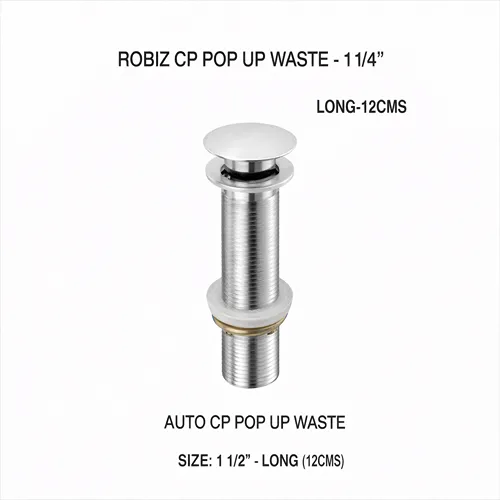 Automatic Push-Button Basin Drain (Pop-Up Waste) size 1 1/2