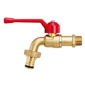 Brass hose cock valve 1/2 inch for garden and outdoor water use