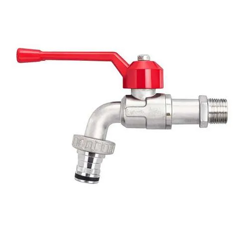 Brass hose cock valve for garden and outdoor water control
