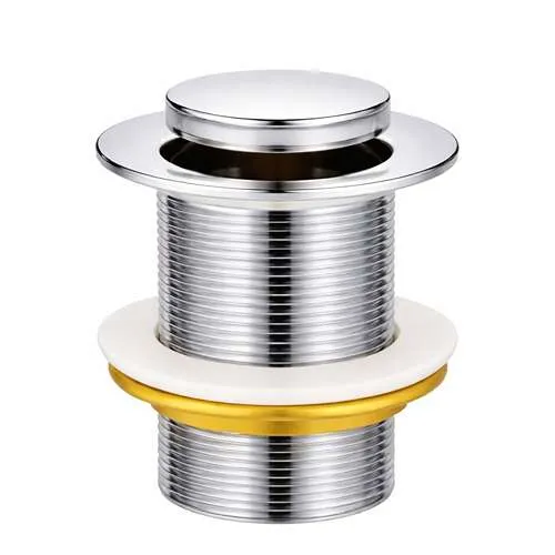 صرف حوض ضغط تلقائي نحاسي بفتحة مركزية للمغاسل يوفر تصريف سريع ومنع تسرب فعال