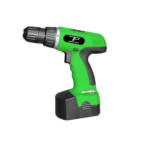 Cordless drill with slide pack battery system high performance tool for daily drilling and screw driving.