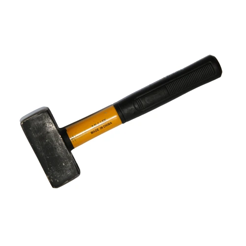 Heavy-duty industrial hammer with coated head and reinforced fibre handle for maximum strength.