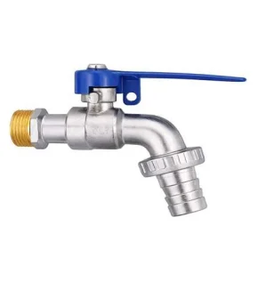 Lock type brass hose cock valve for secure outdoor water flow control