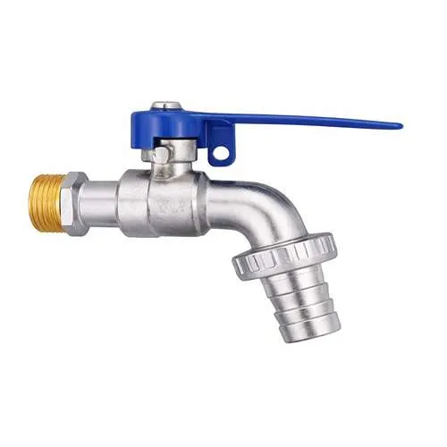 Lock type brass hose cock valve for secure outdoor water flow control
