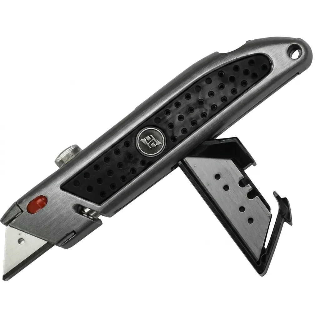 PRO-FLEX Professional Metal Utility Knife with Anti-Slip Grip