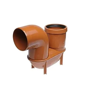 صورة سيفون P-TRAP لتصريف المياه بمقاس 4 بوصة.