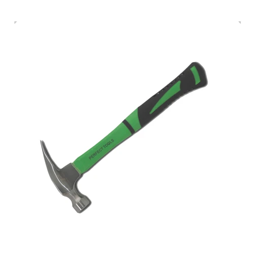 Claw hammer with reinforced handle and strong bonding delivers reliability for carpentry tasks.