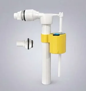 صمام تعبئة جانبي لخزان المرحاض مع عوامة للتحكم في تدفق المياه بكفاءة عالية