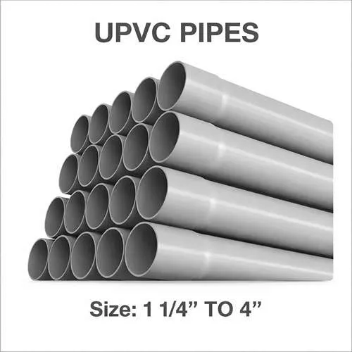 صورة ماسورة تصريف UPVC مستقيمة بمقاسات من 1 1/4 إلى 4 بوصة للاستخدام في أنظمة الصرف.