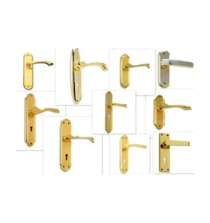 طقم مقابض أبواب بتصميم أنيق متعدد مناسب للأبواب الخشبية والمعدنية للاستخدام السكني والتجاري