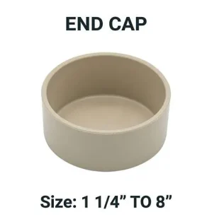 صورة: سدادة إغلاق نهائية لإحكام إغلاق الأنابيب (طبه سادة) من مادة UPVC عالية الجودة لأعمال السباكة.