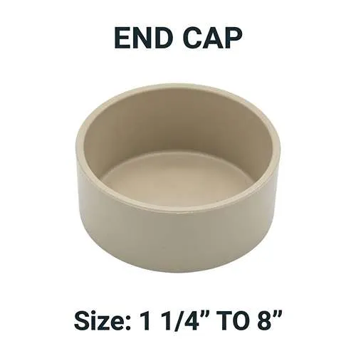 صورة: سدادة إغلاق نهائية لإحكام إغلاق الأنابيب (طبه سادة) من مادة UPVC عالية الجودة لأعمال السباكة.