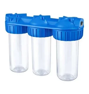 نظام فلترة مياه ثلاثي المراحل للاستخدام المنزلي يزيل الشوائب ويحسن جودة المياه