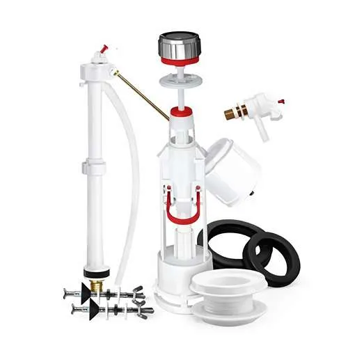 آلية صندوق طرد مزدوجة الوظيفة للمرحاض مكونة من عدة قطع للتحكم في تعبئة وتصريف المياه بكفاءة عالية داخل الخزان