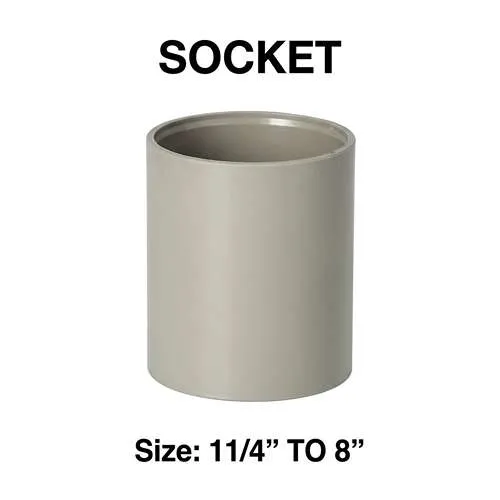 جلبة توصيل أنابيب الصرف الصحي يو بي في سي (سوكيت) عالية الجودة لتأسيس شبكات السباكة في الإمارات.