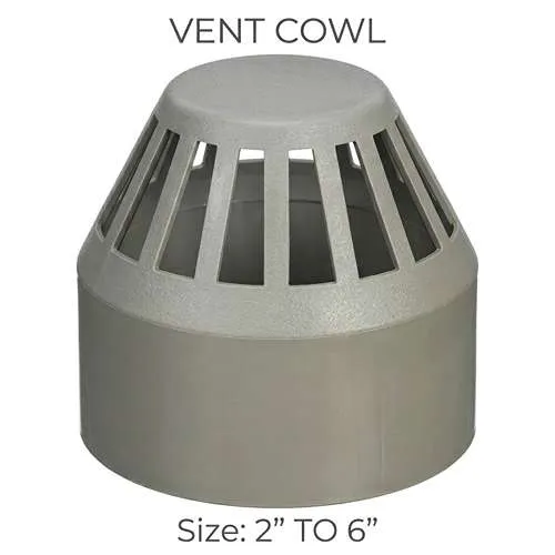 غطاء تهوية أنابيب الصرف الصحي يو بي في سي (هواية) لتأمين مخارج أنابيب السباكة فوق الأسطح في الإمارات.