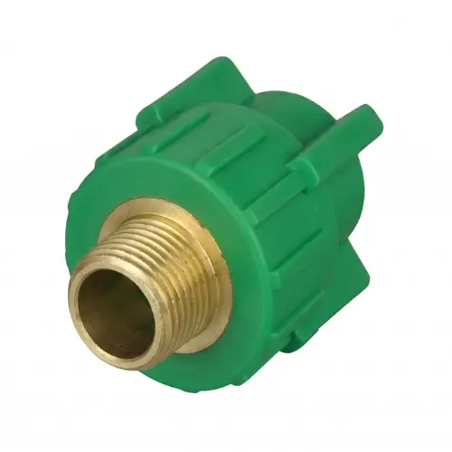PPR Male Threaded Socket Fitting: Green Socket Fusion Adaptor