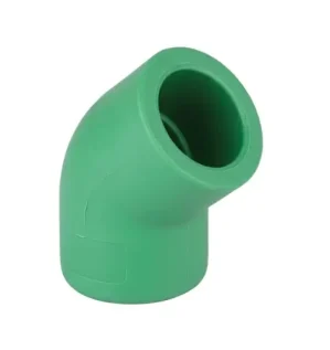 PPR Bend 45 Fitting | Green Socket Fusion Elbow