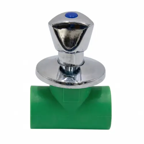 PPR Concealed Gate Valve | Green Socket Fusion Stop Valve